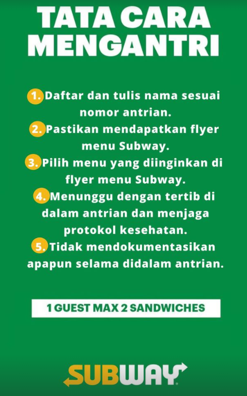 tata cara mengantri di subway pantai indah kapuk